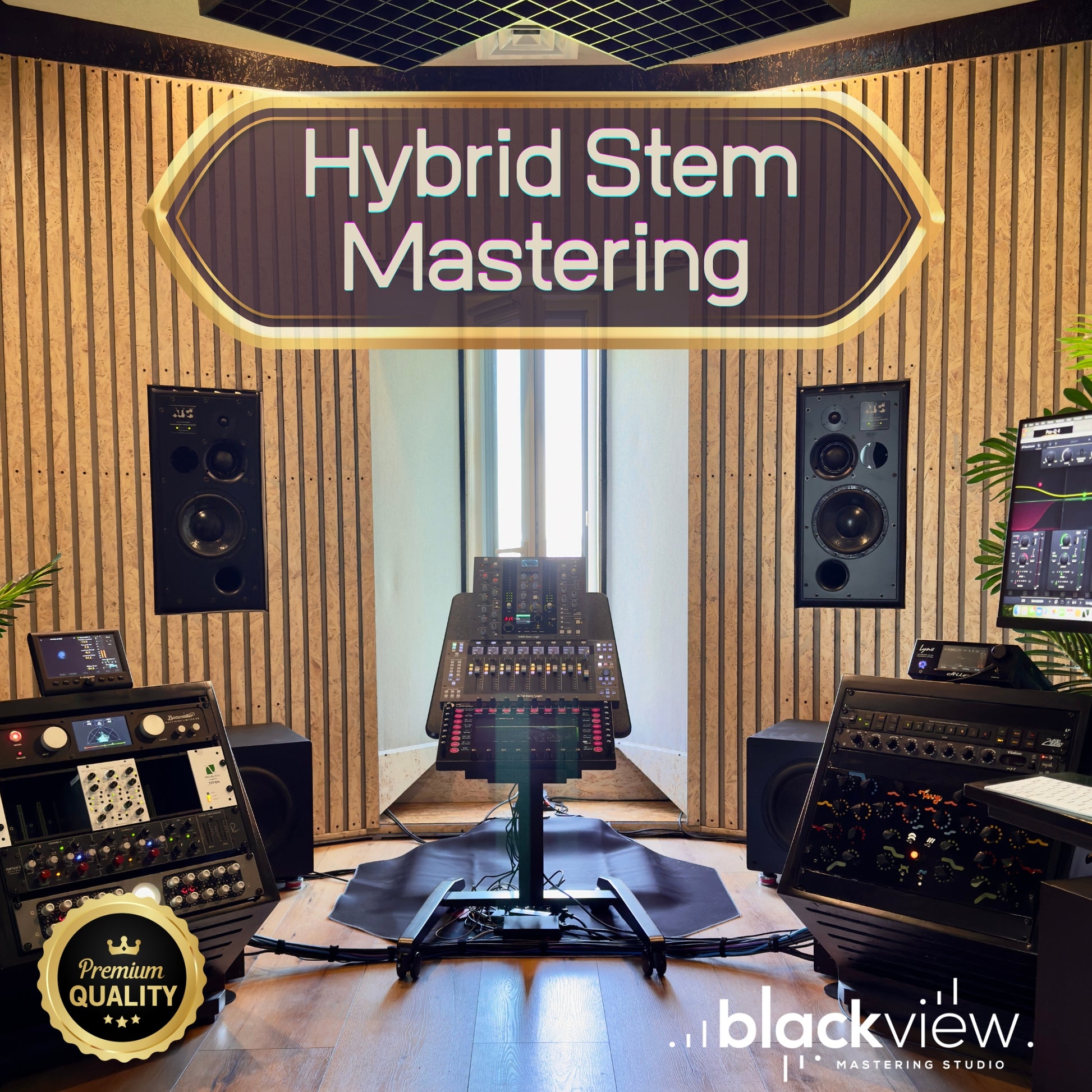 Hybrid Stem Mastering at Black View Studio – multi-track mastering workflow