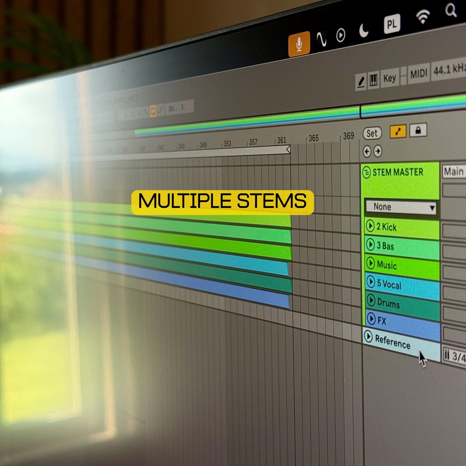 Stem mastering workflow with drums bass synths and vocals