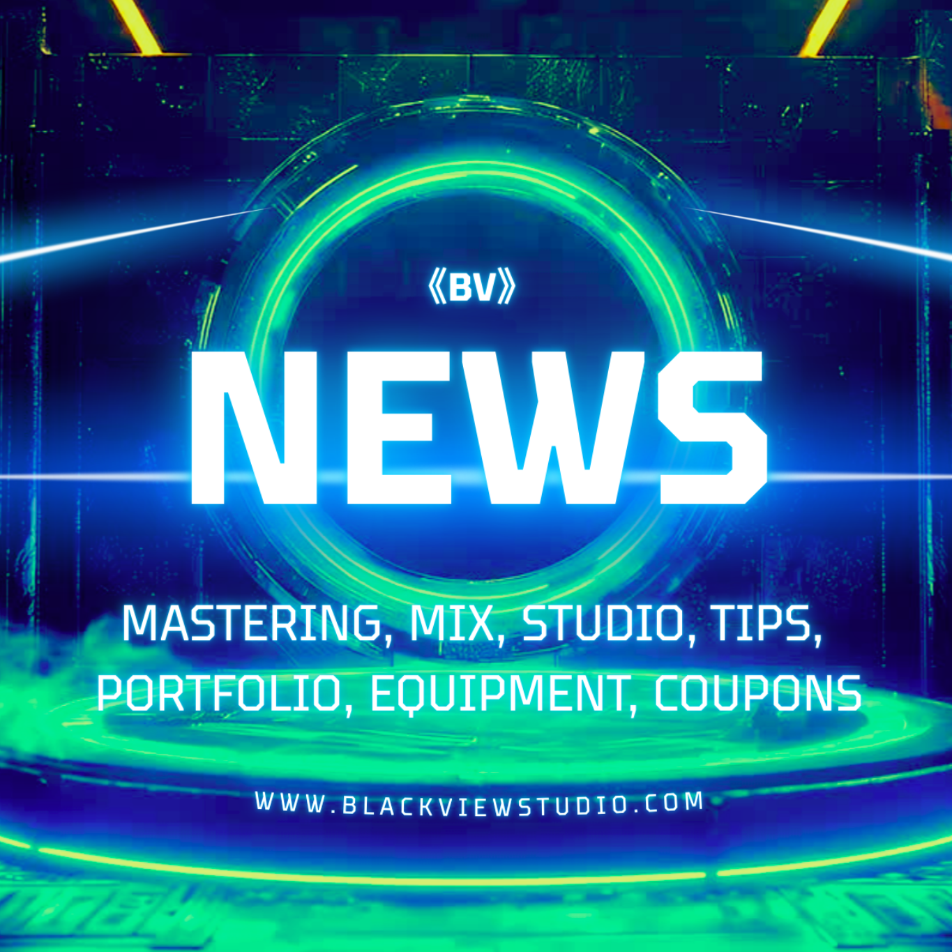 Black View Studio News” — aktualności: mastering, mix, studio tips, portfolio, sprzęt i kupony