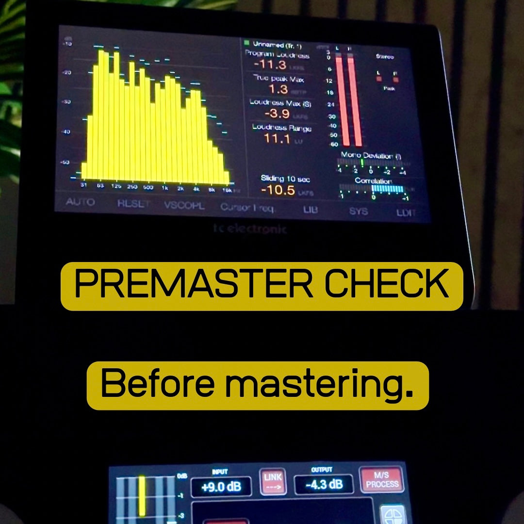 Black View Studio premaster checklist before mastering with metering, headroom and final mastering decisions.